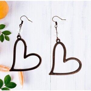 Indio Jewelry Copper Heart Earrings #2281
